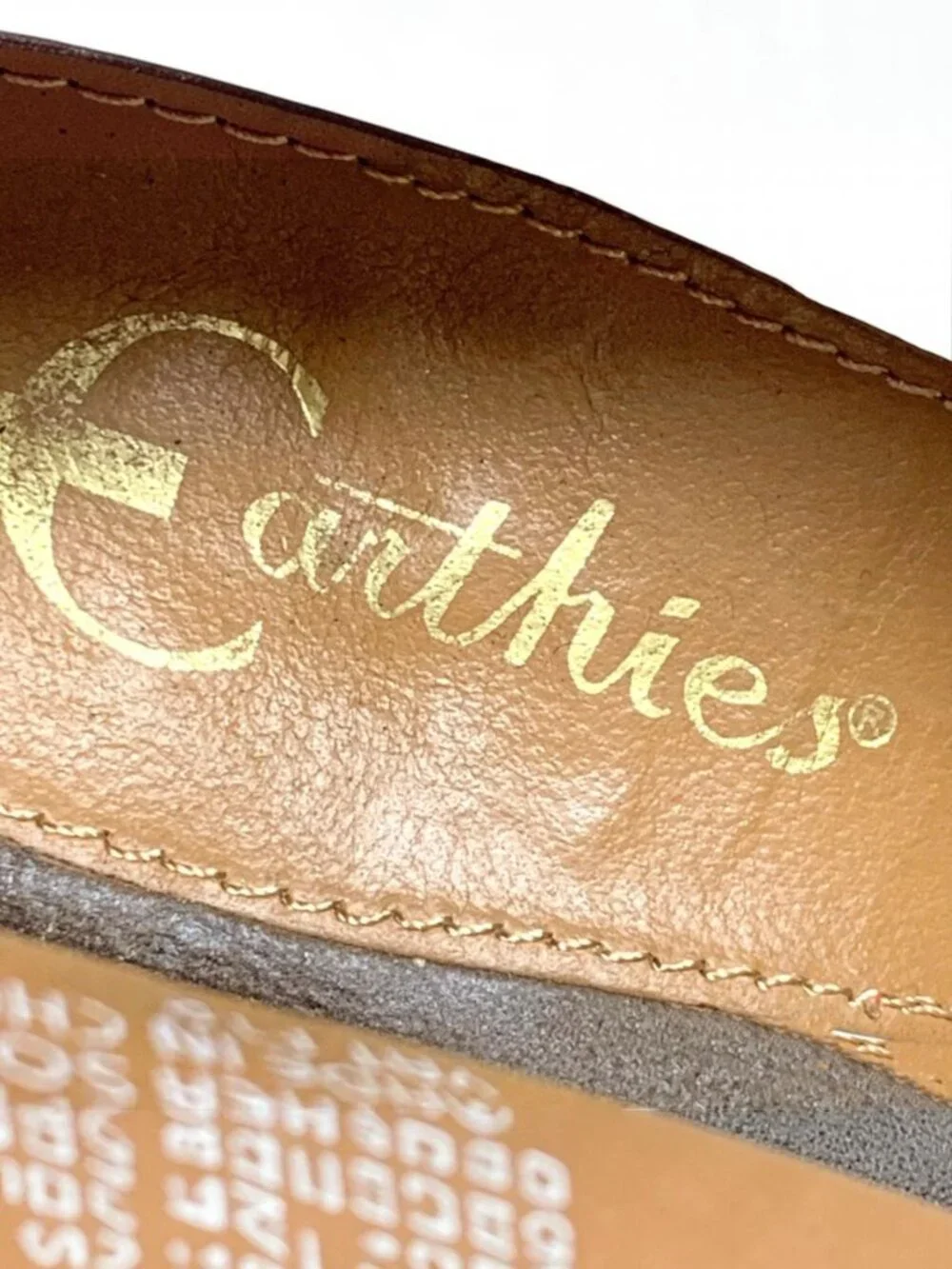 Earthies Syriana Taupe Suede Criss Cross Straps Peep Toe Heel